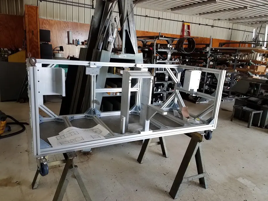 DMT custom aluminum extrusion frame assembly